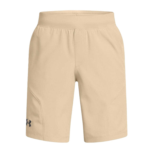 Brown - Front - Under Armour Boys Unstoppable Water Repellent Shorts