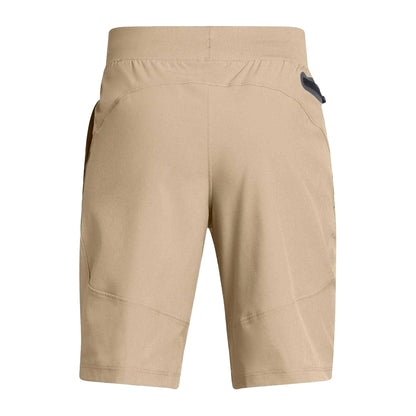 Brown - Back - Under Armour Boys Unstoppable Water Repellent Shorts