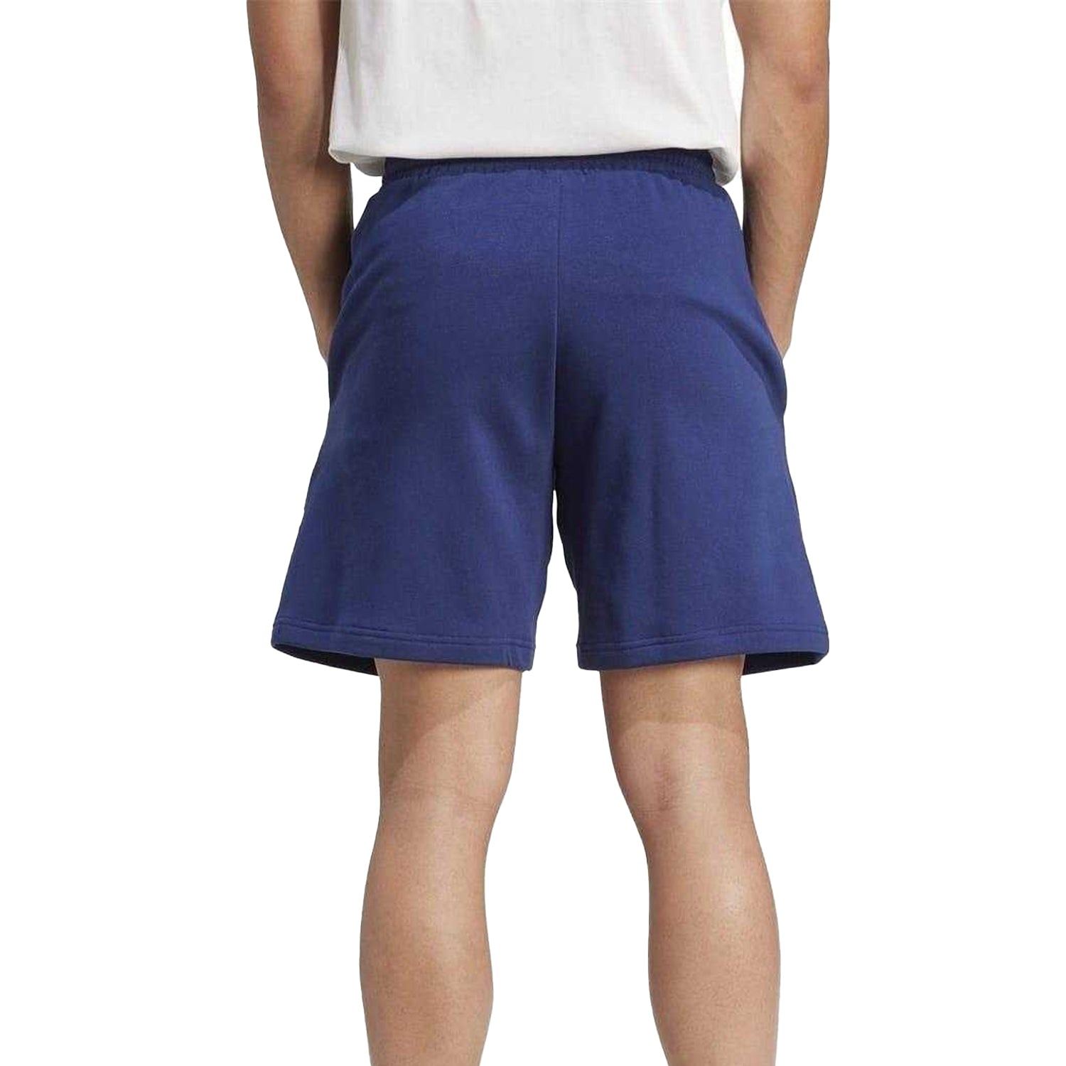 Blue-White - Back - Adidas Mens Sweat Shorts