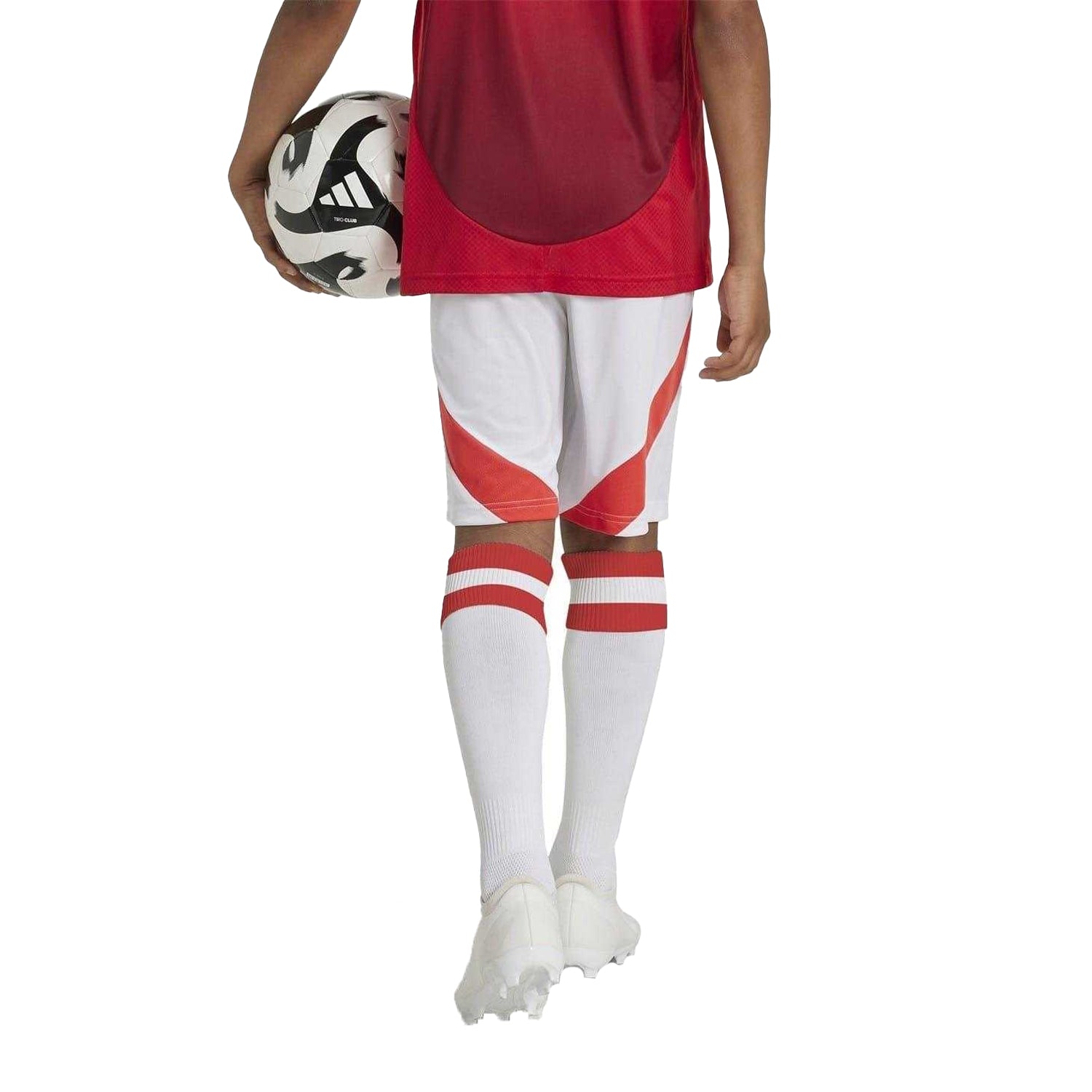 White - Back - Adidas Childrens-Kids Home Manchester United FC Football Shorts