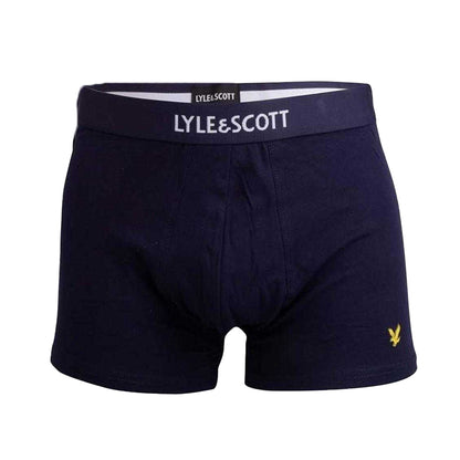 Navy - Back - Lyle & Scott Mens Boxer Shorts (Pack of 3)