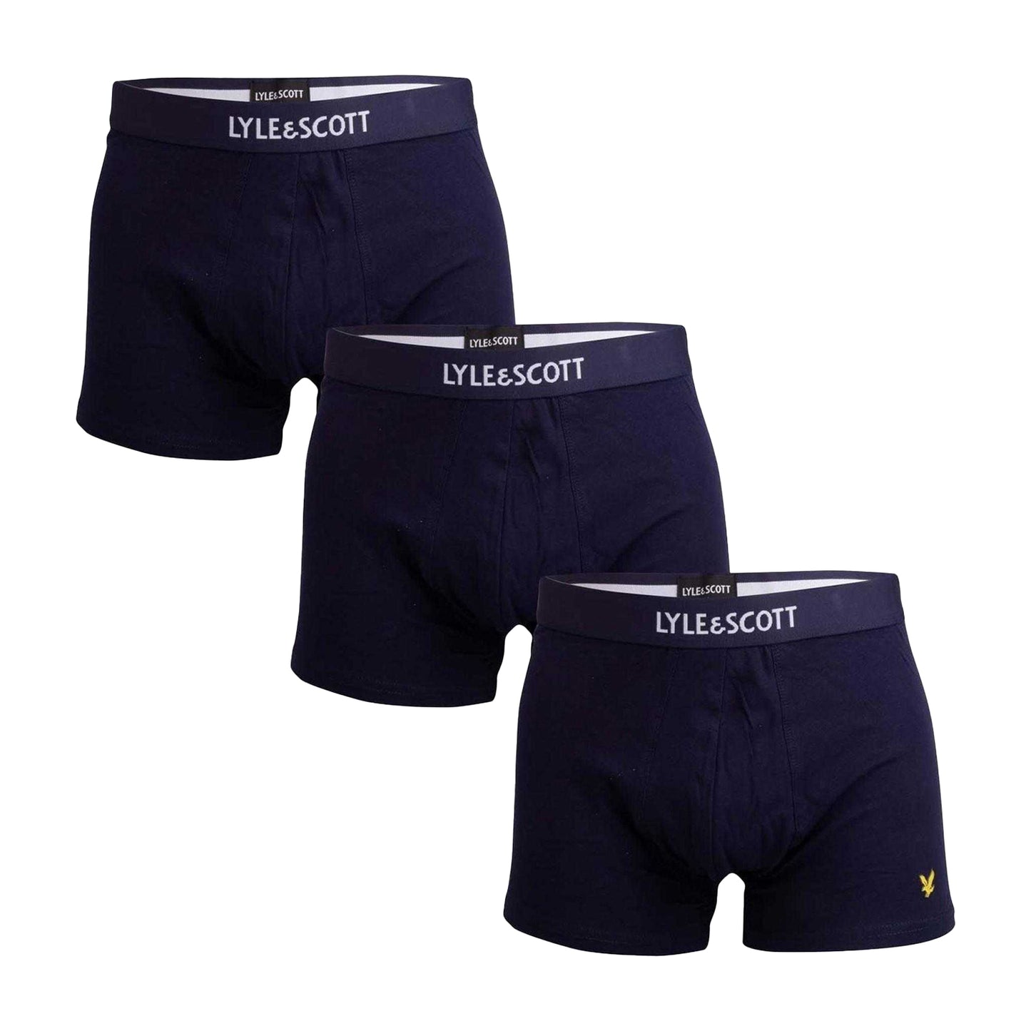Navy - Front - Lyle & Scott Mens Boxer Shorts (Pack of 3)