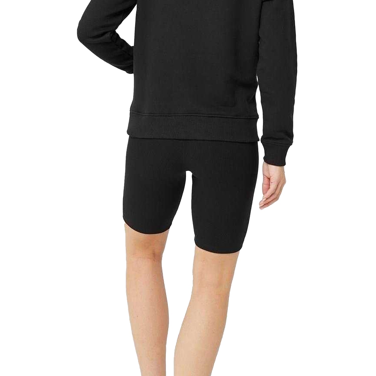 Black - Back - Tommy Jeans Womens-Ladies Ribbed Comfort Cycling Shorts