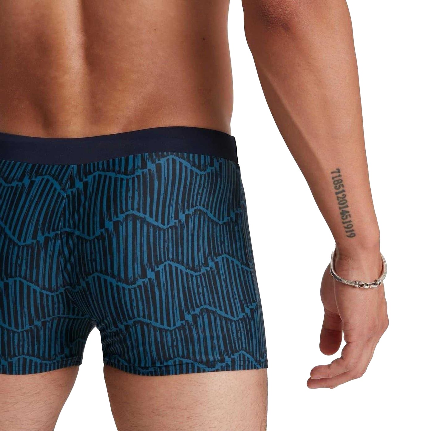 Navy-Green Blend - Back - Speedo Mens Valmilton Swim Shorts