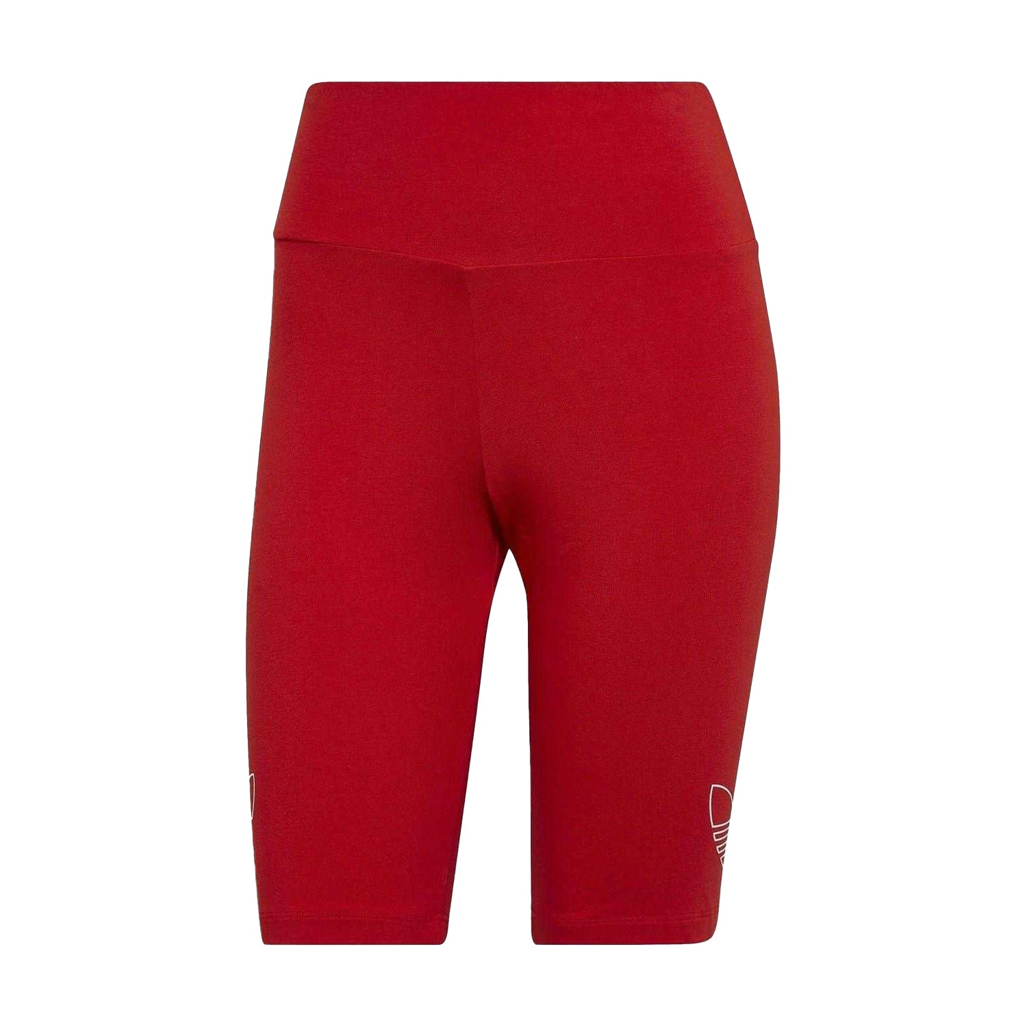 Vivid Red - Front - Adidas Womens-Ladies Originals Trefoil Slim Cycling Shorts