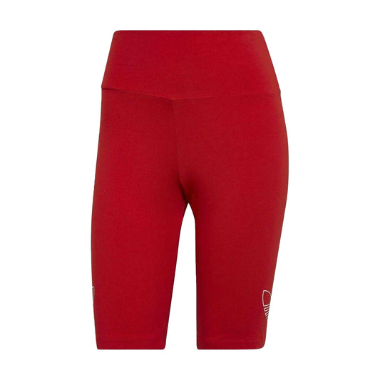 Vivid Red - Front - Adidas Womens-Ladies Originals Trefoil Slim Cycling Shorts