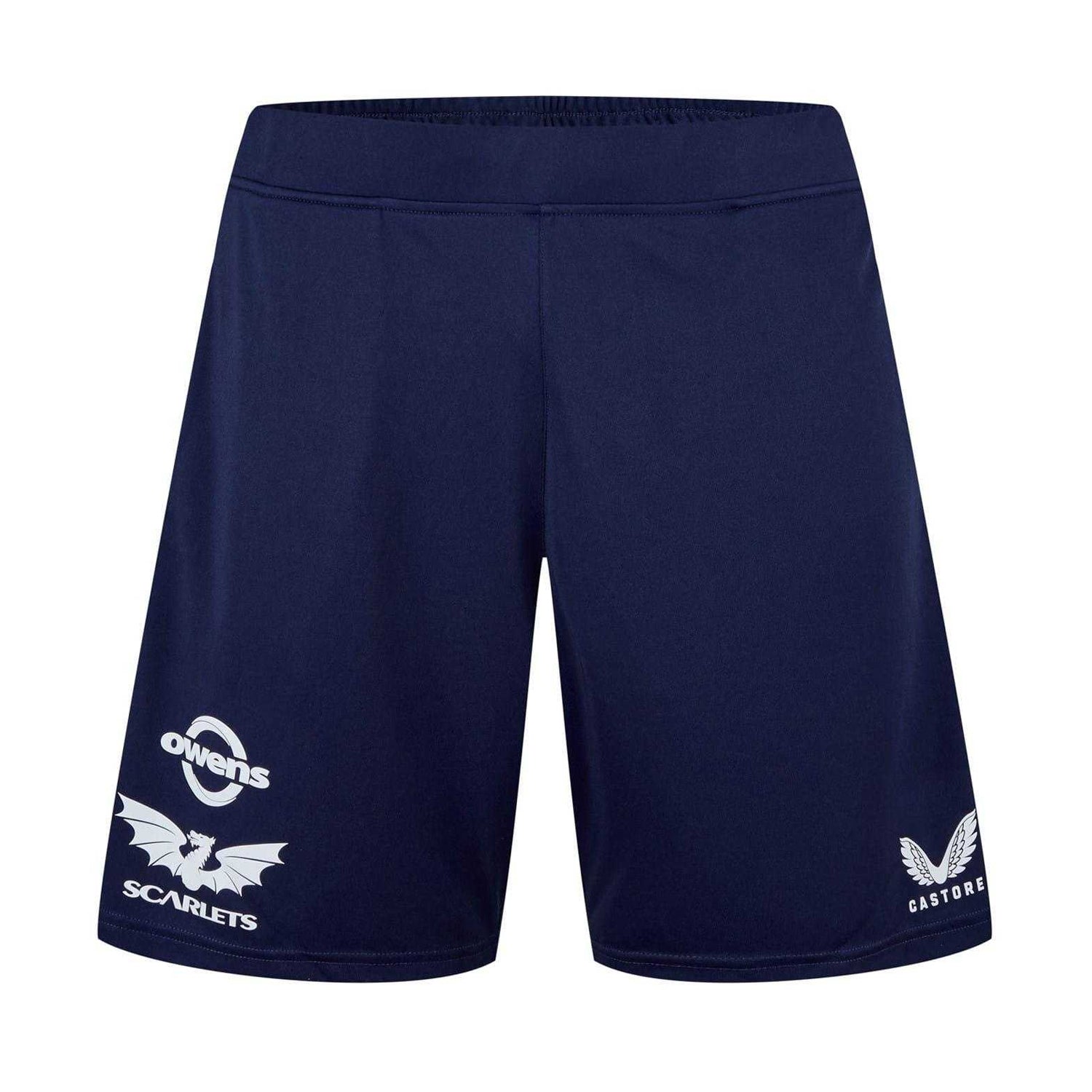 Blue - Front - Castore Unisex Adult Scarlets Rugby Shorts