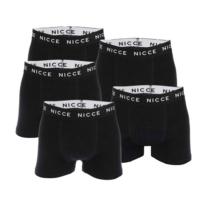 Black - Front - Nicce Mens Galan Boxer Shorts (Pack of 5)