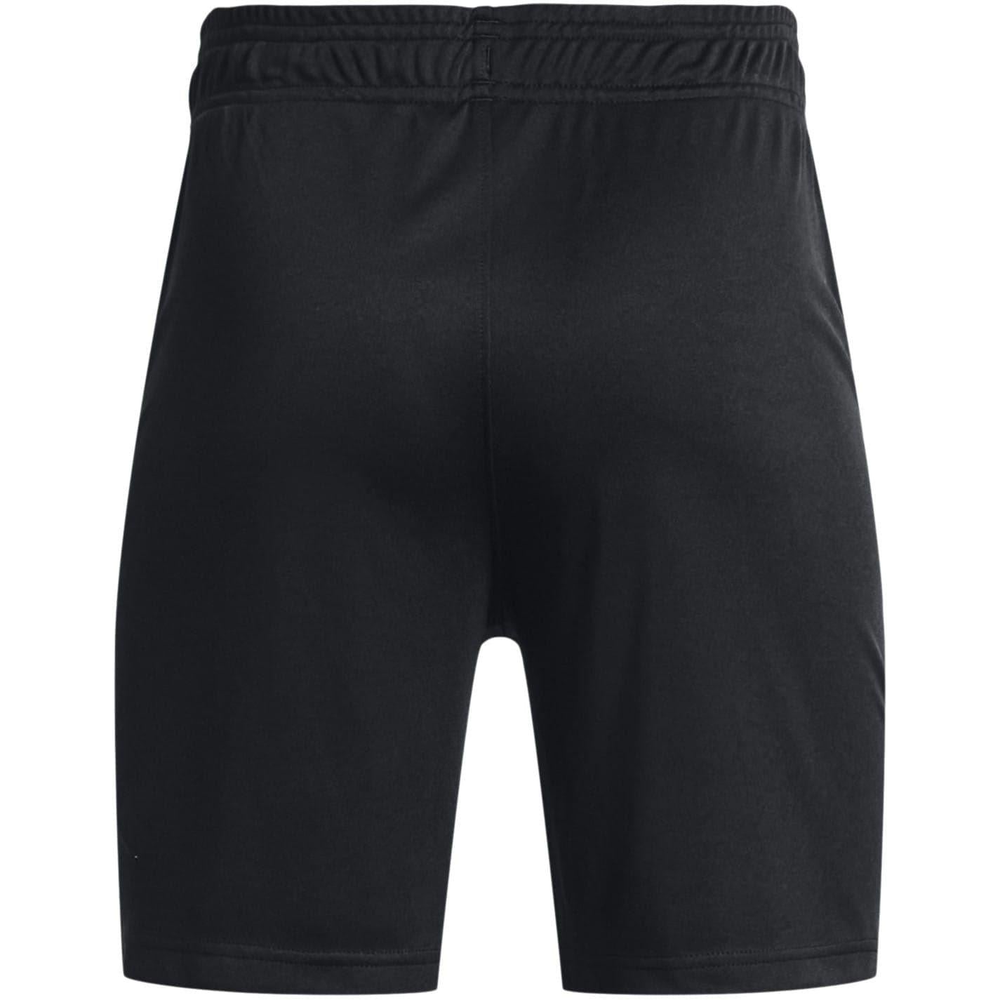 Black-White - Back - Under Armour Childrens-Kids Core Shorts