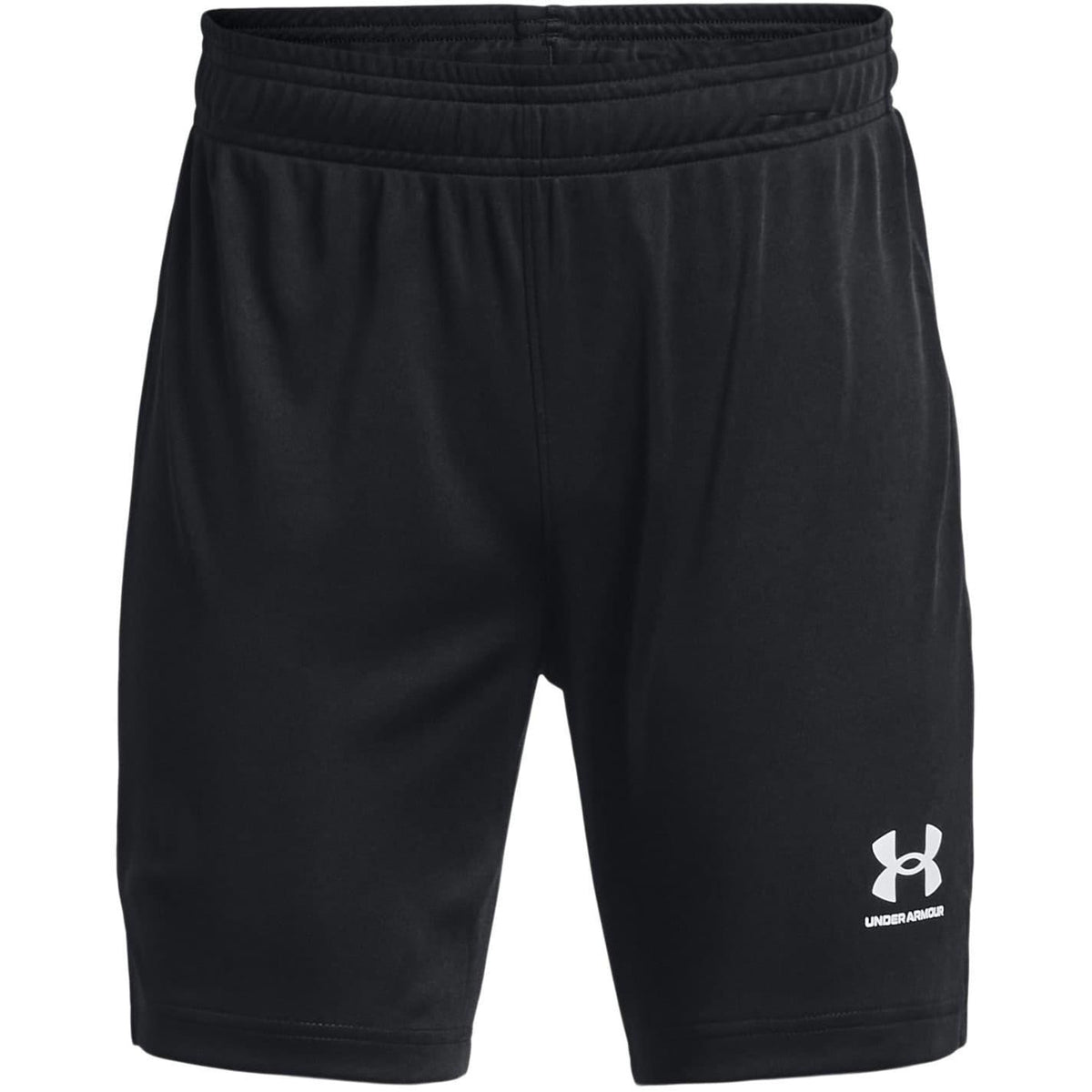 Black-White - Front - Under Armour Childrens-Kids Core Shorts
