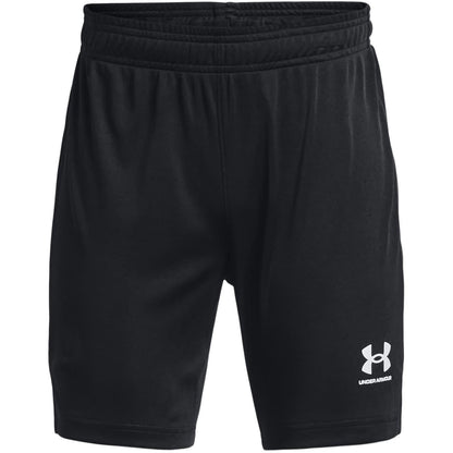 Black-White - Front - Under Armour Childrens-Kids Core Shorts
