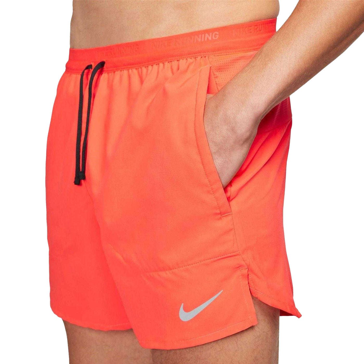 Bright Crimson - Side - Nike Mens Stride Running Shorts