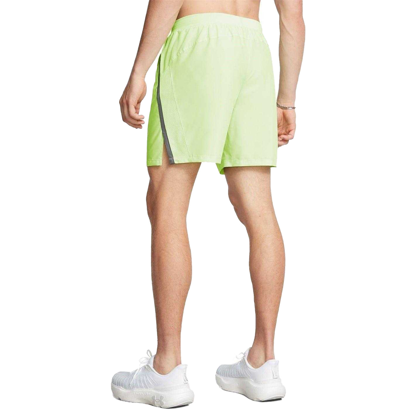 Green - Back - Under Armour Mens Launch 2 in 1 Running Shorts