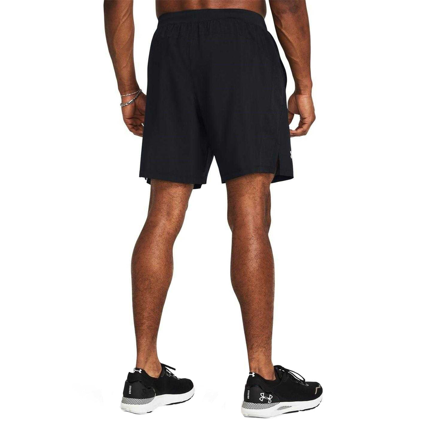Black - Back - Under Armour Mens Launch 2 in 1 Running Shorts