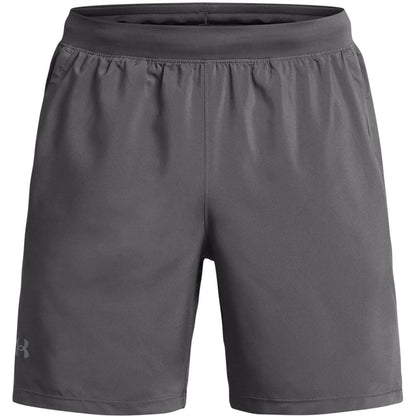 Pitch Grey - Front - Under Armour Mens Launch 2 in 1 Running Shorts