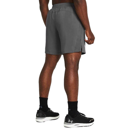 Pitch Grey - Back - Under Armour Mens Launch 2 in 1 Running Shorts