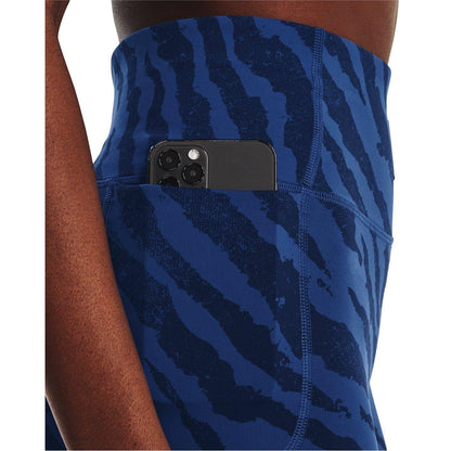 Blue Mirage - Side - Under Armour Womens-Ladies Project Rock High Rise Shorts