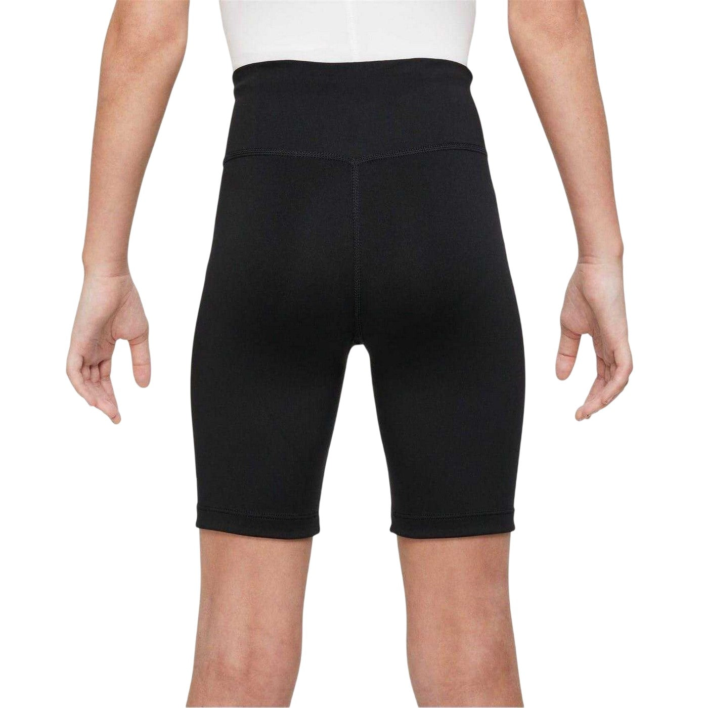 Black-White - Back - Nike Girls Sportswear Tight Biker Shorts