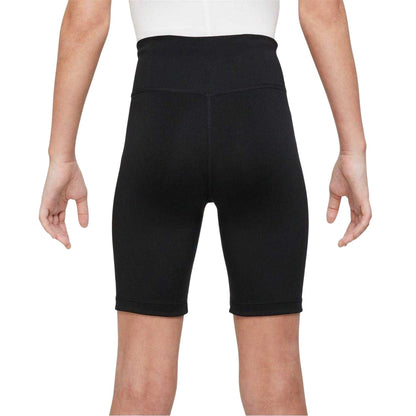 Black-White - Back - Nike Girls Sportswear Tight Biker Shorts