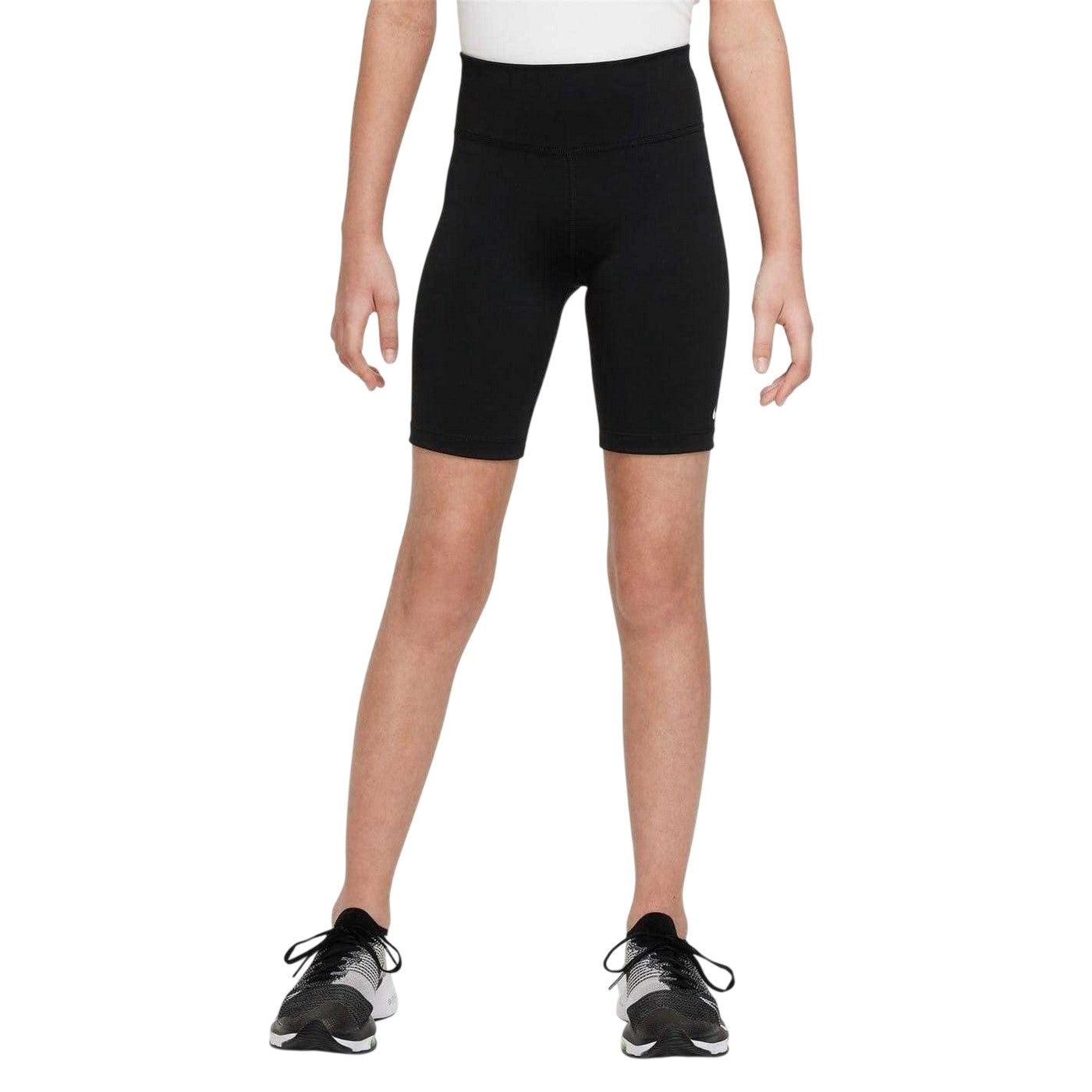 Black-White - Lifestyle - Nike Girls Sportswear Tight Biker Shorts