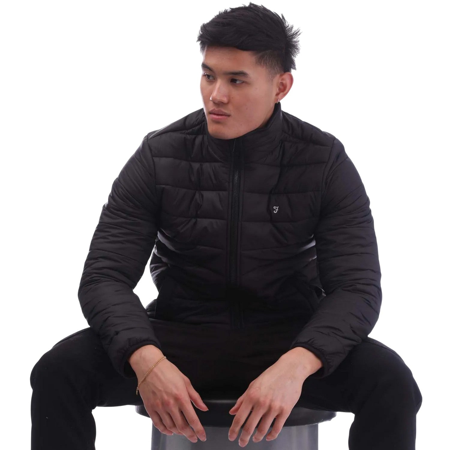 Black - Lifestyle - Farah Mens Samson Padded Jacket