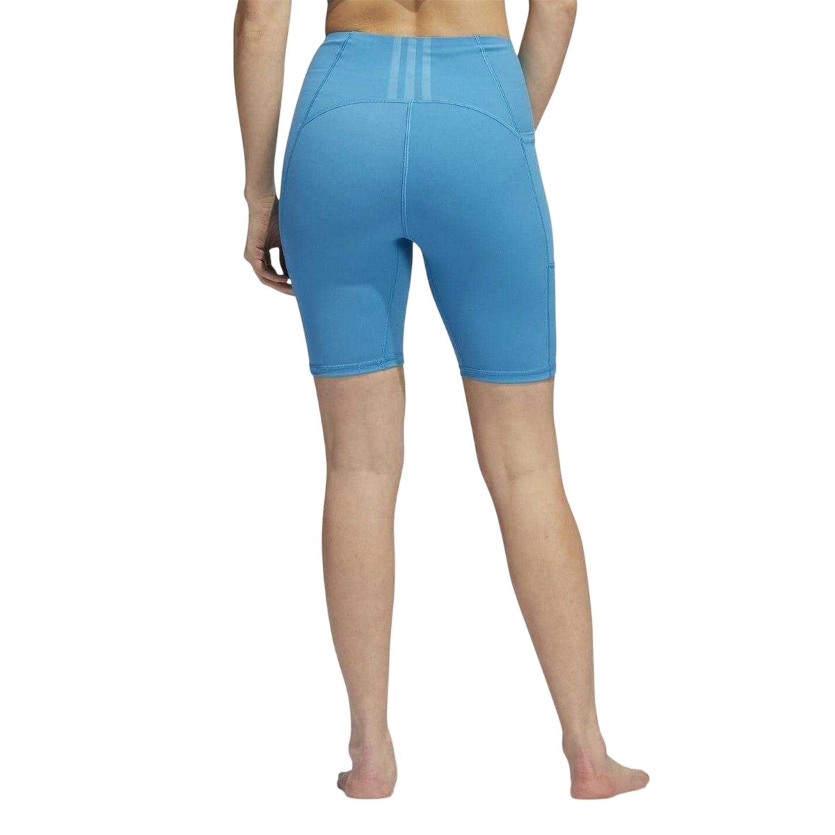 Blue - Back - Adidas Womens-Ladies Fitness Shorts