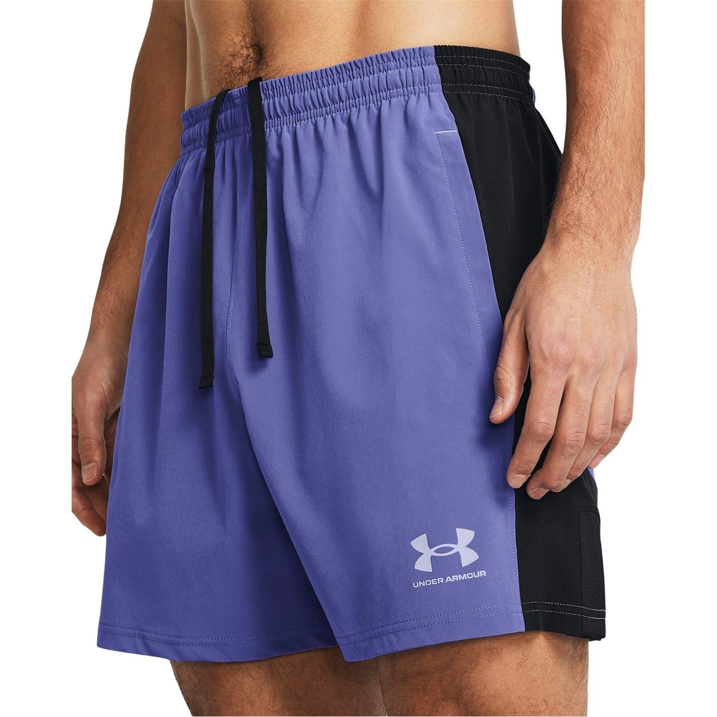 Blue - Side - Under Armour Mens Pro Woven Shorts