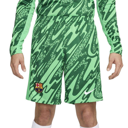 Green - Front - FC Barcelona Mens Barcelona Home Goalkeeper Goalkeeper Shorts