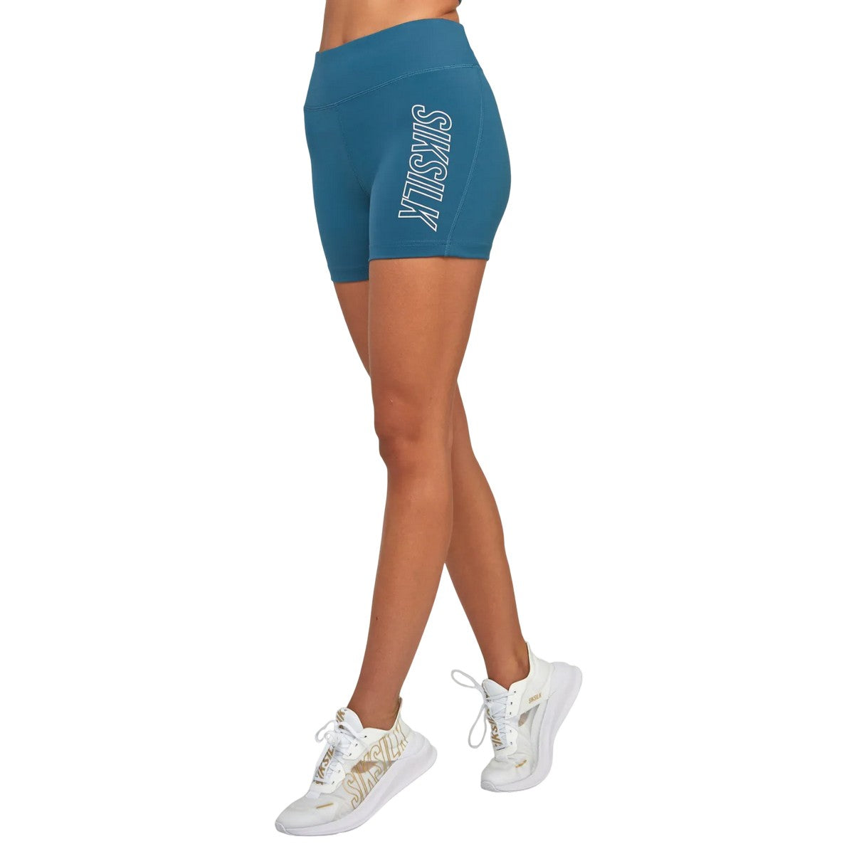 Teal - Pack Shot - SikSilk Womens-Ladies Essentials Sports Shorts
