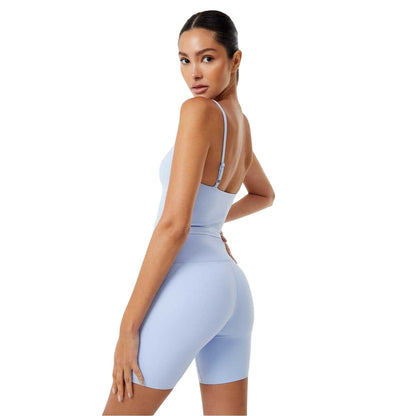 Brunnera Blue - Back - USA Womens-Ladies Sophie Habboo Workout Cycling Shorts