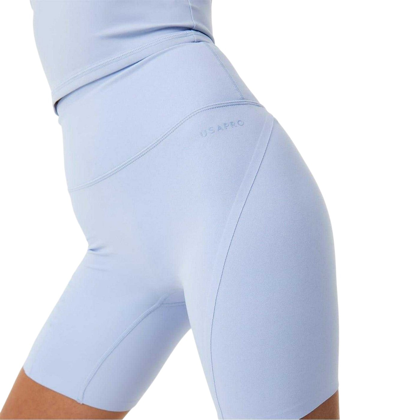 Brunnera Blue - Side - USA Womens-Ladies Sophie Habboo Workout Cycling Shorts