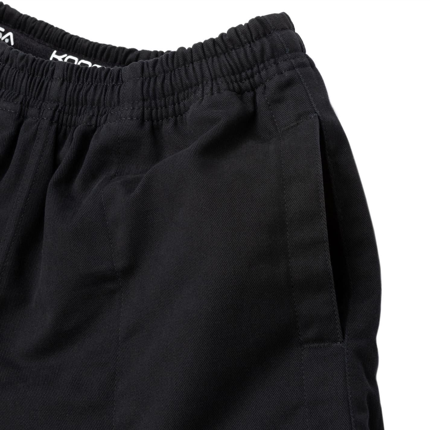 Black - Lifestyle - KooGa Childrens-Kids Cotton Rugby Shorts