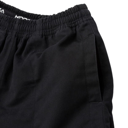 Black - Lifestyle - KooGa Childrens-Kids Cotton Rugby Shorts