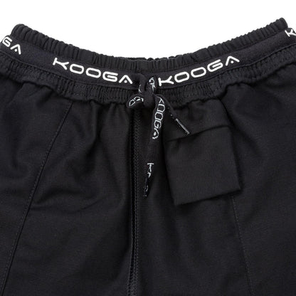 Black - Pack Shot - KooGa Childrens-Kids Cotton Rugby Shorts
