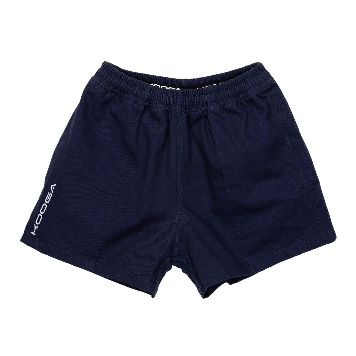 Navy - Front - KooGa Childrens-Kids Cotton Rugby Shorts