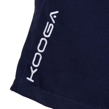 Navy - Side - KooGa Childrens-Kids Cotton Rugby Shorts