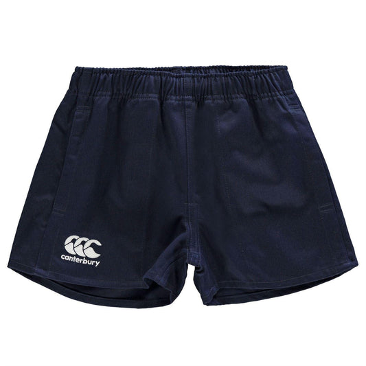 Navy - Front - Canterbury Childrens-Kids Rugby Shorts