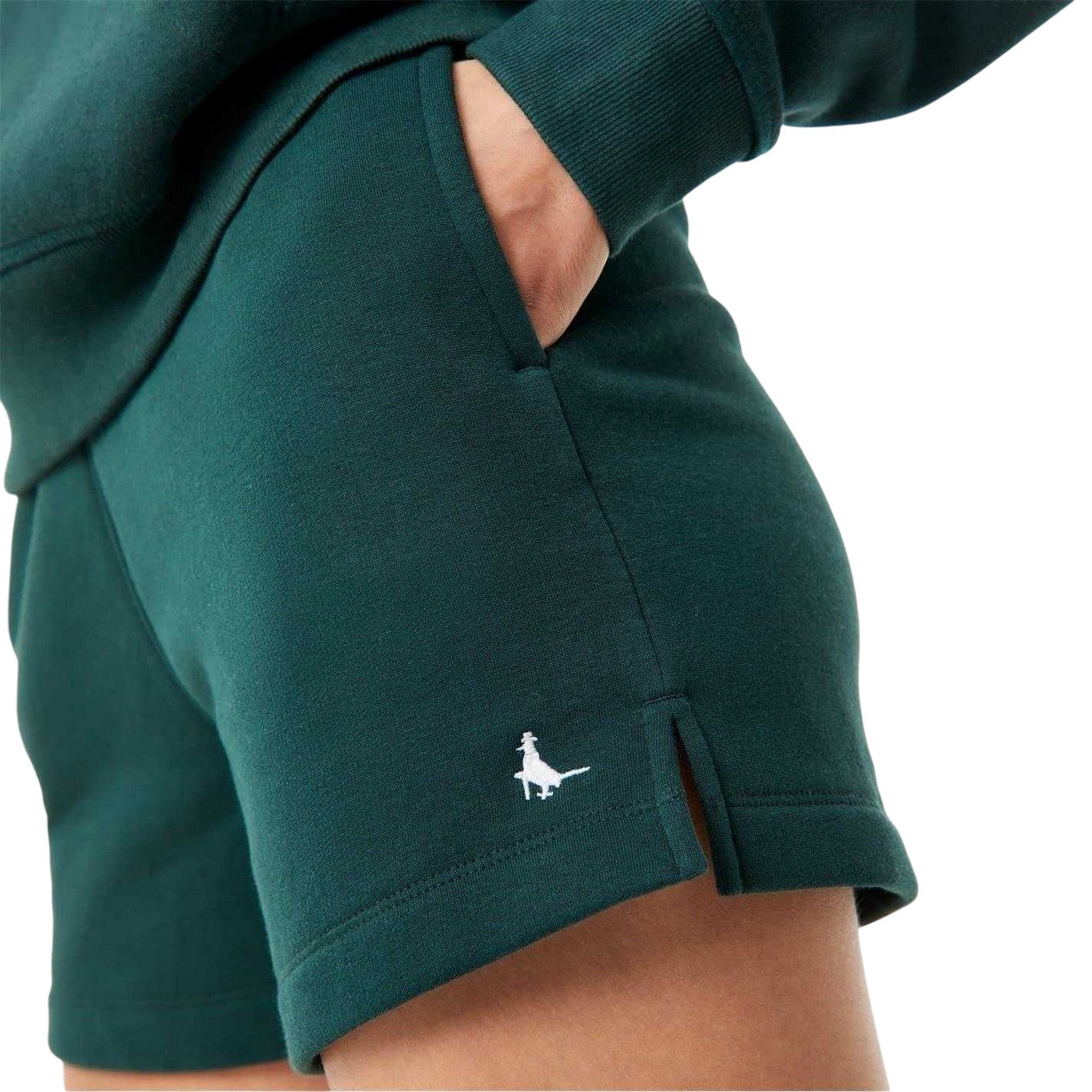 Dark Green - Side - Jack Wills Womens-Ladies Astbury Boyfriend Shorts