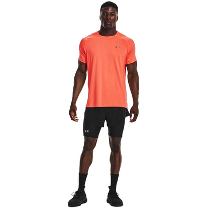 Black - Lifestyle - Under Armour Mens Rush 2 in 1 Running Shorts