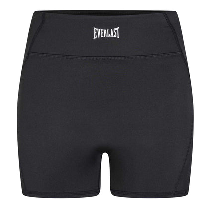 Black - Front - Everlast Womens-Ladies Logo Workout Compression Shorts