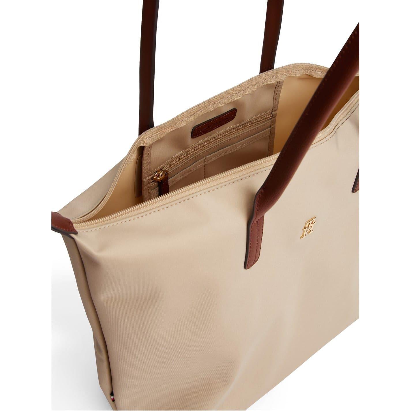Sandalwood - Side - Tommy Hilfiger Popette Monogram Nylon Tote Bag