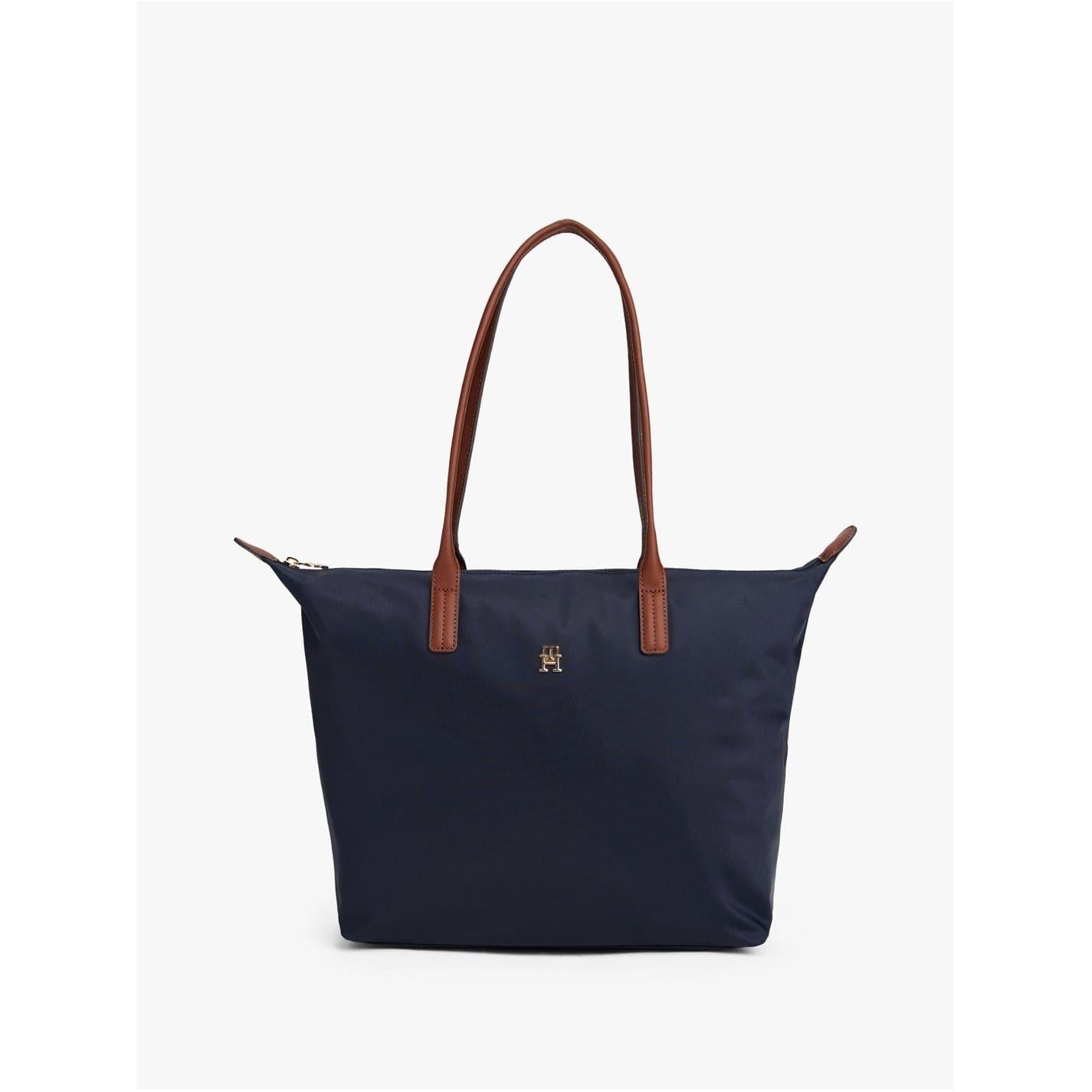 Space Blue - Front - Tommy Hilfiger Popette Monogram Nylon Tote Bag