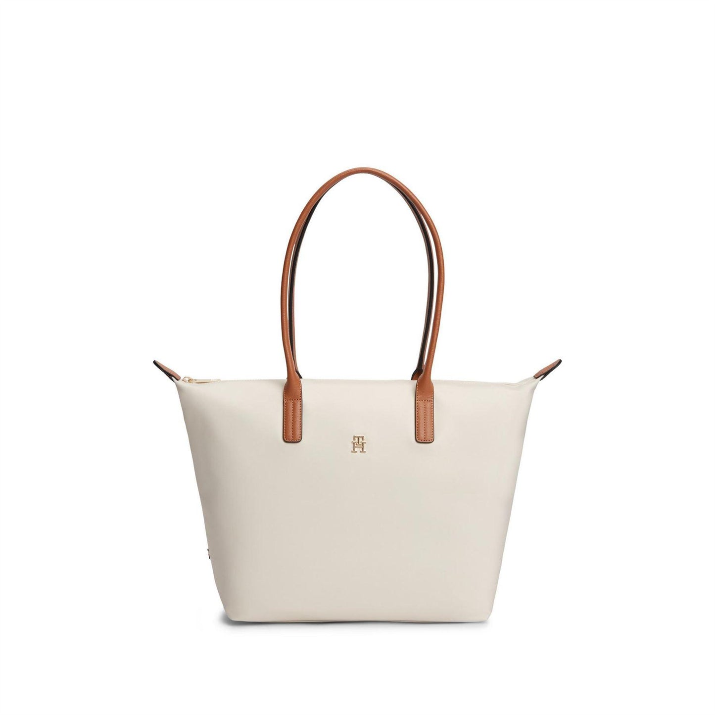 Soft Cream - Front - Tommy Hilfiger Popette Monogram Nylon Tote Bag