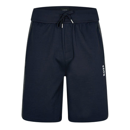 Navy-White - Front - Boss Mens Sweat Shorts
