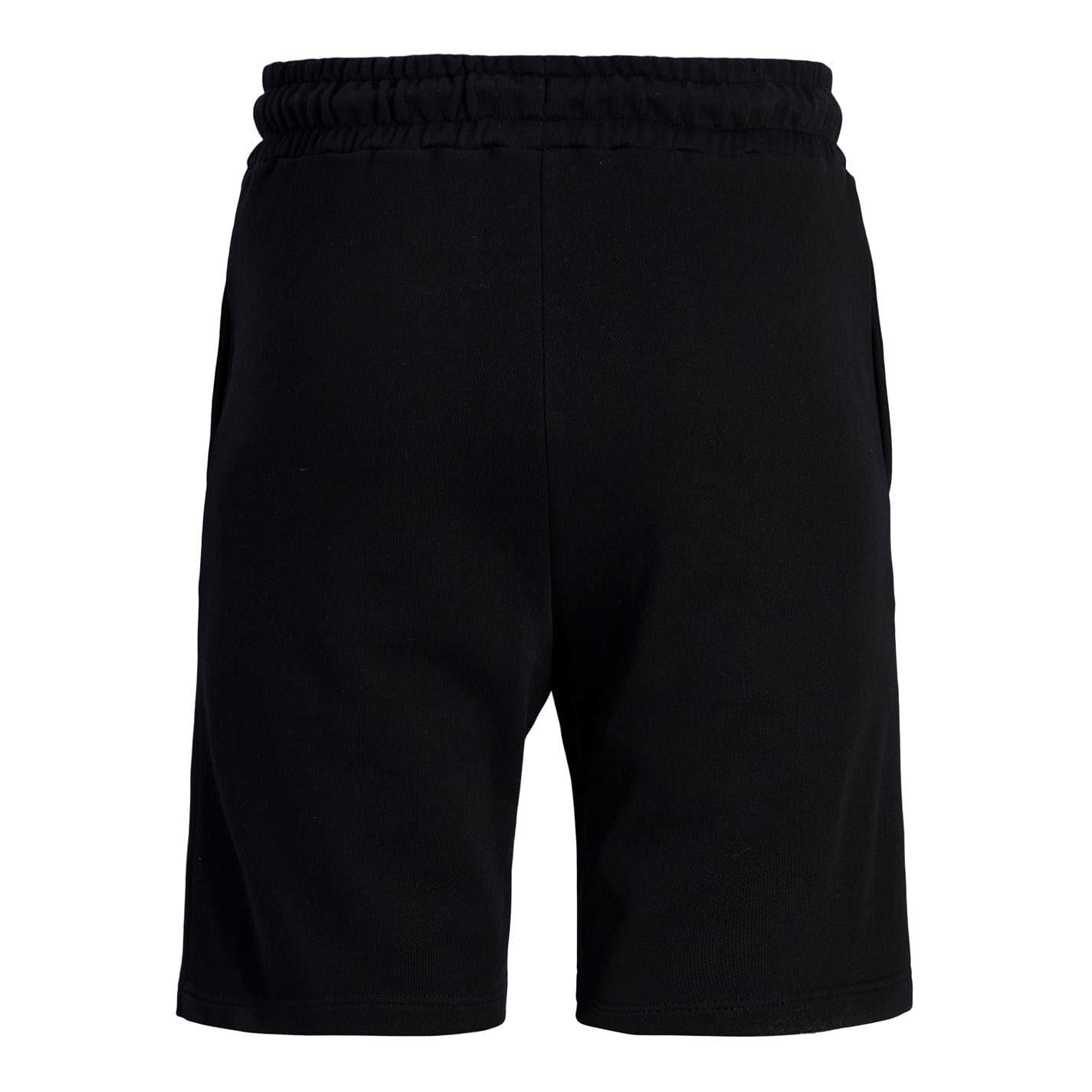 Black - Back - Jack And Jones Mens Fleece Sweat Shorts