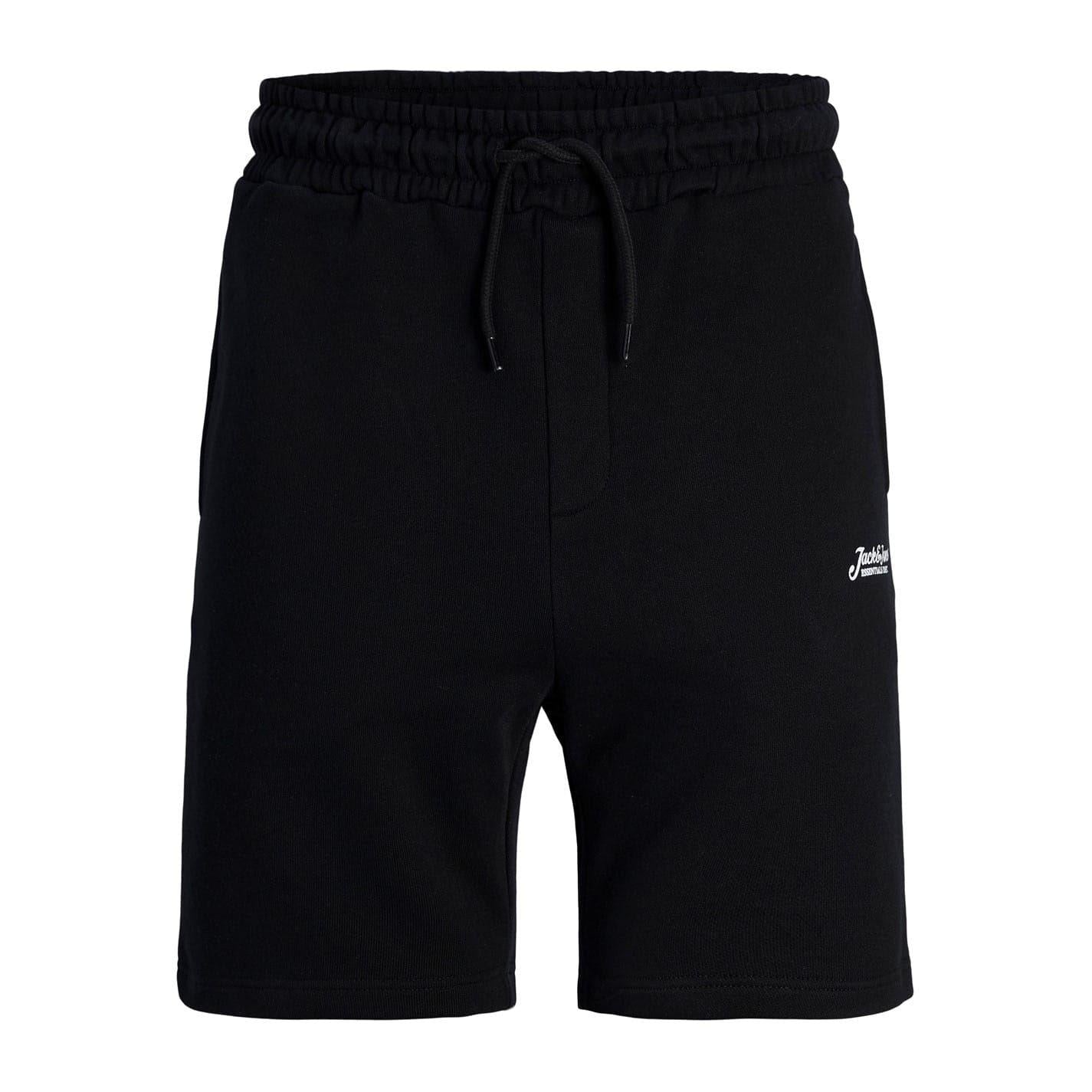 Black - Front - Jack And Jones Mens Fleece Sweat Shorts