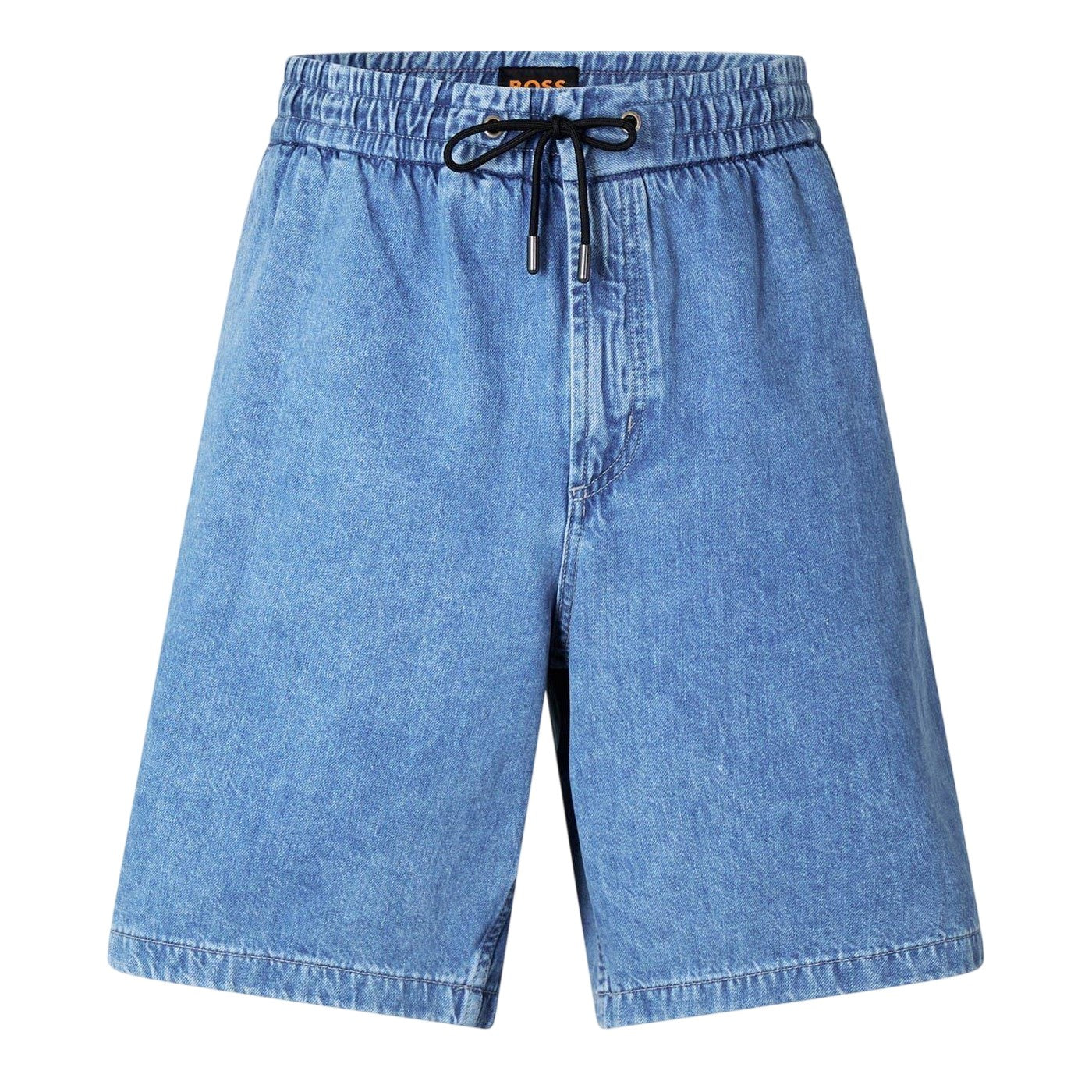 Bright Blue - Front - Boss Mens Denim Shorts