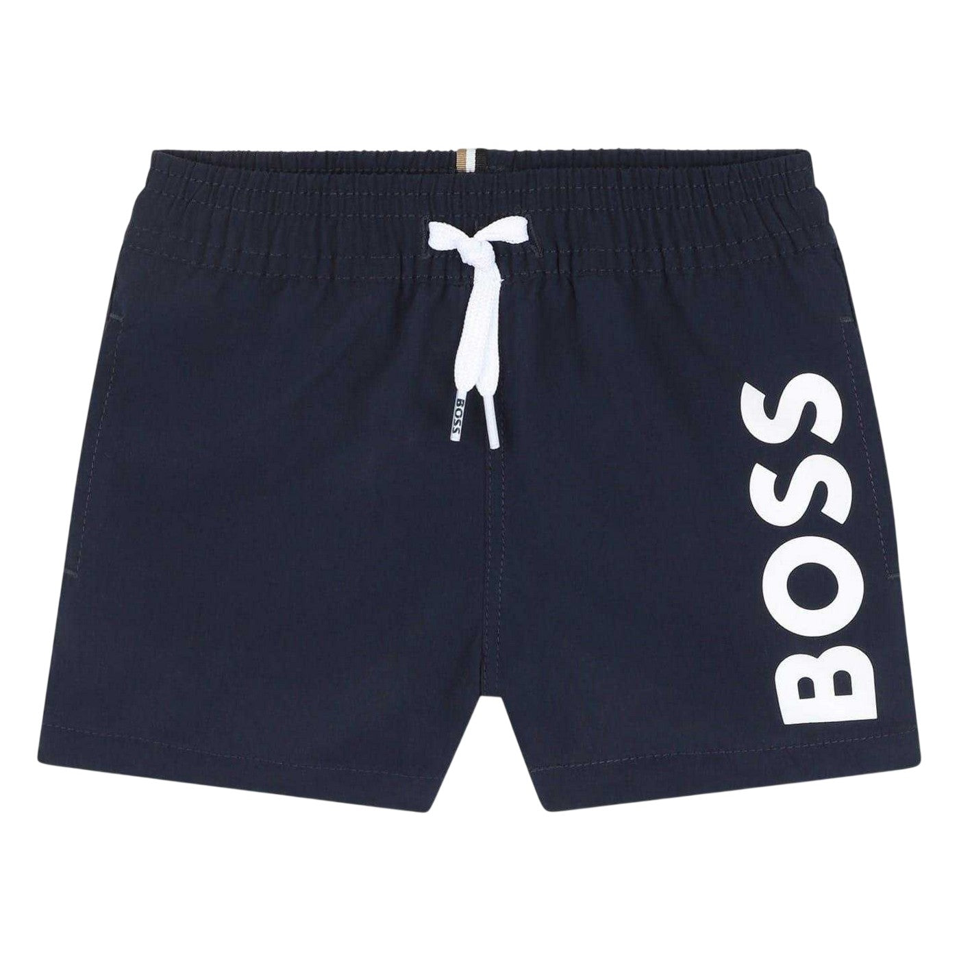 Navy - Front - Boss Baby Boys Logo Swim Shorts