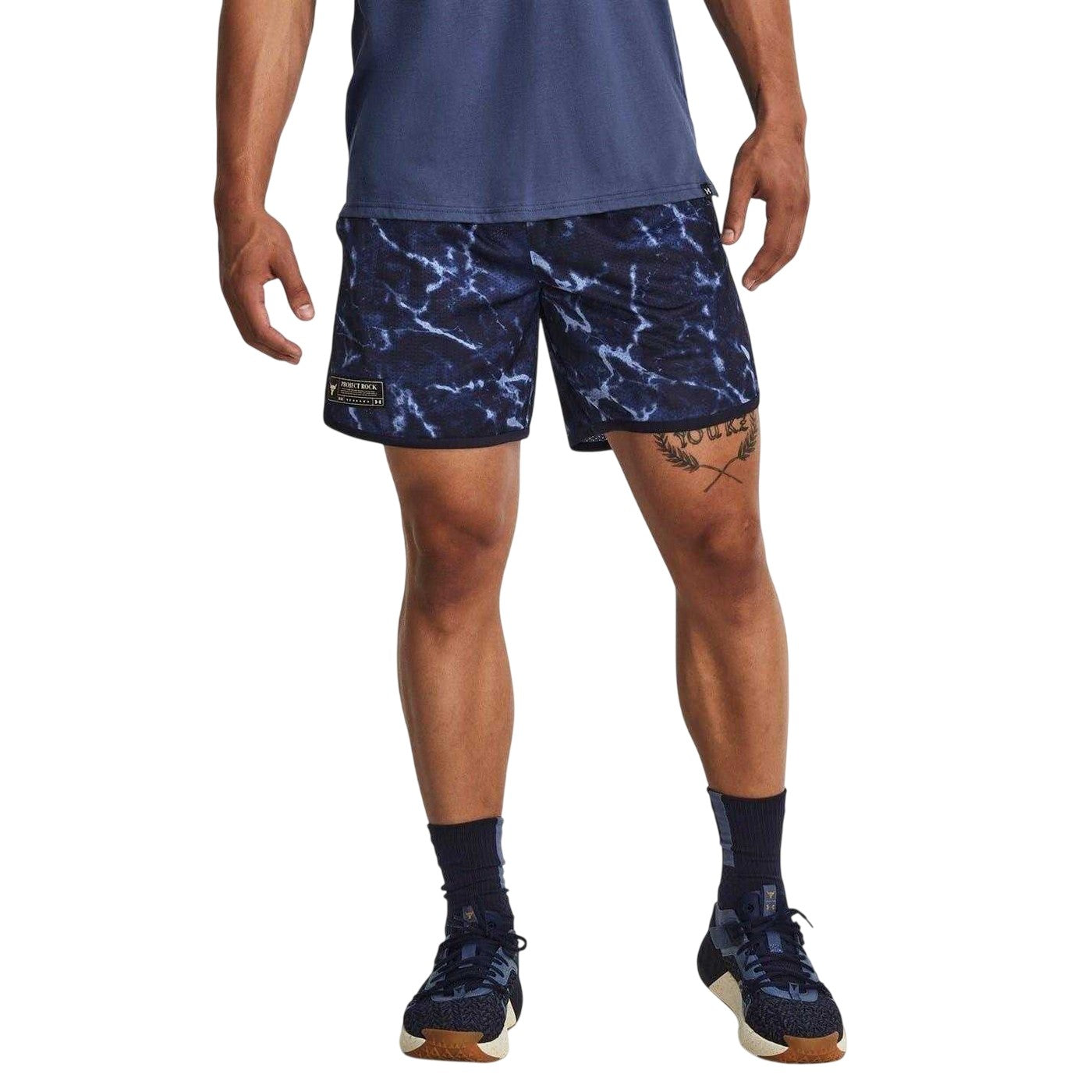 Blue - Lifestyle - Under Armour Mens Project Rock Gym Shorts