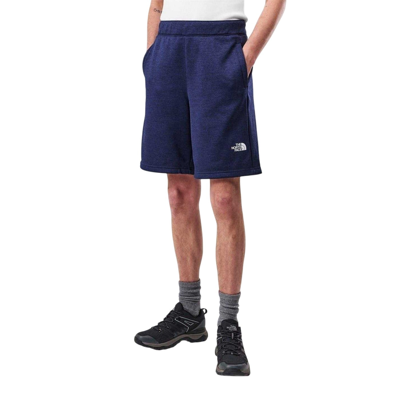 Navy-Dark Heather - Side - The North Face Mens Reaxion Casual Shorts